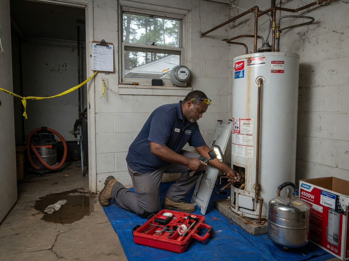water heater repair in NoDa